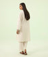 Women's Winter Unstitched Cotton Karandi Off White 2 Piece Suit